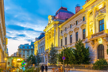 Bucharest city skyline, cityscape of Romania