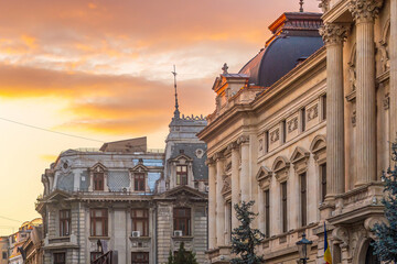 Bucharest city skyline, cityscape of Romania
