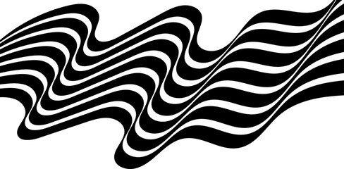 Abstract perspective line stripes with 3d dimensional effect