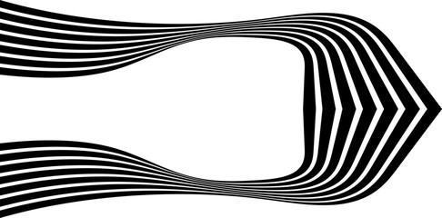 Abstract perspective line stripes with 3d dimensional effect