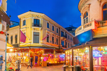 Bucharest city skyline, cityscape of Romania