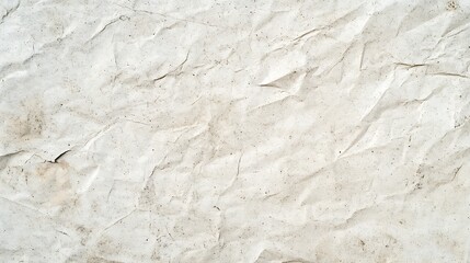 Obraz premium Distressed White Paper Texture with Crumples and Dark Spots, Aged Background