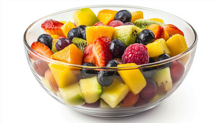 Fresh bowl of colorful fruit salad