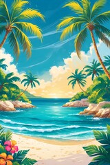 Obraz premium Tropical Beach Paradise. 