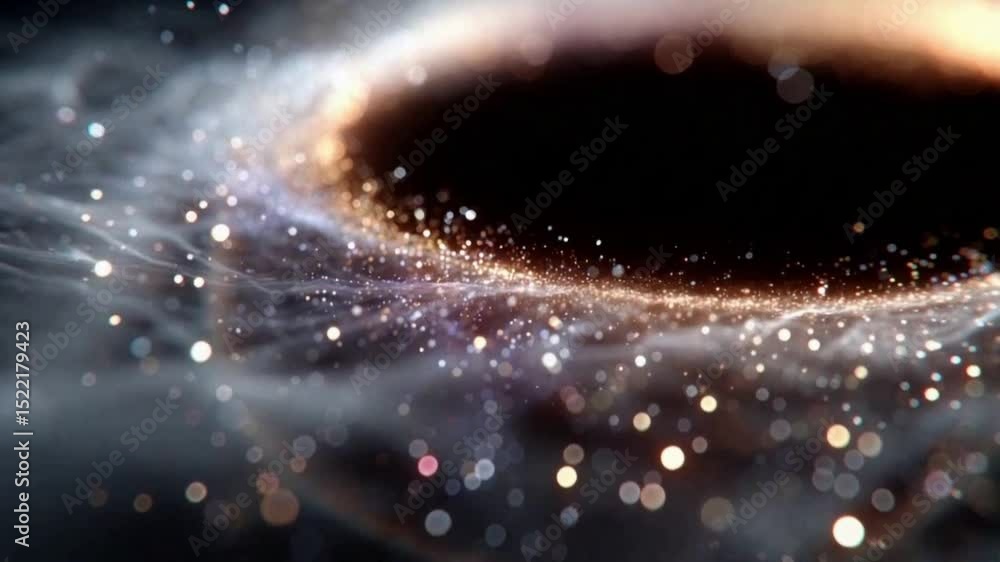 Poster cosmic enigma: dive into the mystique of the cosmos with a mesmerizing view of a black hole, its imm