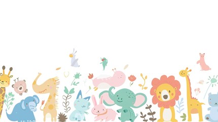 Whimsical Wanderlust: Playful Cartoon Landscape Pictures on Bright White Backgrounds – Colorful Sky Islands, Floating Mountains, Lush Candy Forests, and Charming Fantasy Worlds in Bold