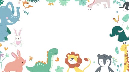 Obraz premium Whimsical Wanderlust: Playful Cartoon Landscape Pictures on Bright White Backgrounds – Colorful Sky Islands, Floating Mountains, Lush Candy Forests, and Charming Fantasy Worlds in Bold