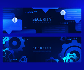 Business Background Horizontal Banner Set