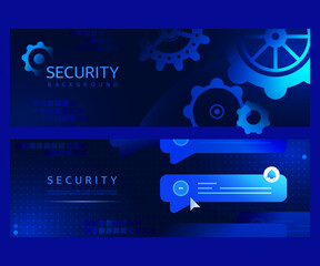 Business Background Horizontal Banner Set