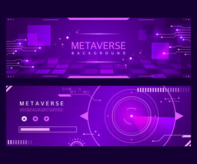 Business Background Horizontal Banner Set