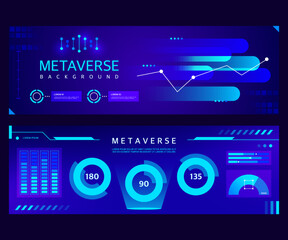 Business Background Horizontal Banner Set