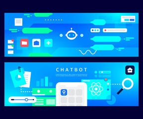 Business Background Horizontal Banner Set