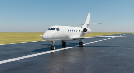 Private Jet on Runway Luxury Air Travel and Aviation Excellence