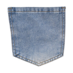blue jeans pocket isolated 