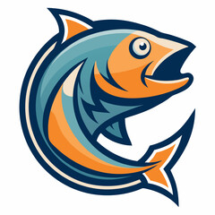 vector illustration of a fish
