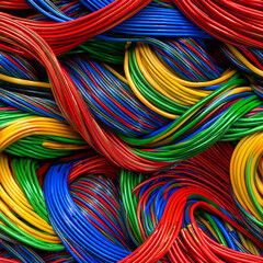 Seamless Interlocking Electrical Wires Texture
