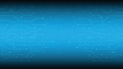 Fototapeta premium Blue Futuristic Abstract technology background Hi-tech system concept vector illustration