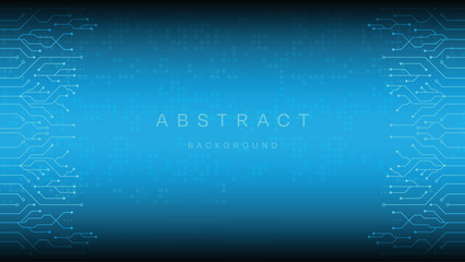Blue Futuristic Abstract technology background Hi-tech system concept vector illustration