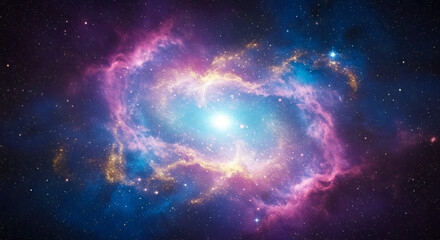 Celestial Nebula Cosmic Wonder Vibrant Galaxy Starscape Deep Space Exploration Astronomical Phenomenon Universe Mystery Stardust Swirl