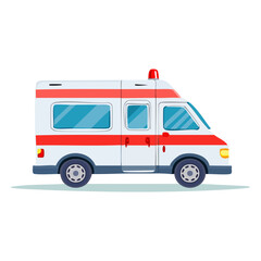 ambulance car isolated on white background