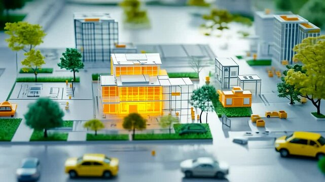 Architectural Model: Futuristic Cityscape Design