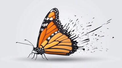 Obraz premium Disintegrating Butterfly Wing