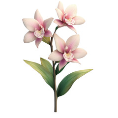 Naklejka premium Free orchid flower transparent background