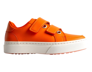 Orange Velcro Sneakers for Kids