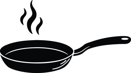 frying pan vector illustration