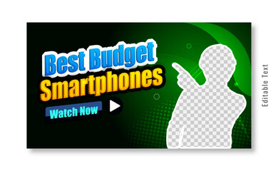 Best Smartphone Review YouTube Thumbnail Template for Online Business