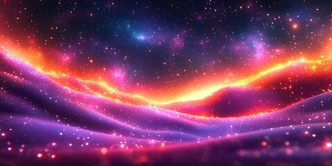 Obraz premium Abstract cosmic landscape