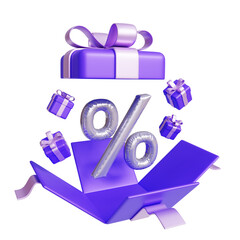 Cyber Monday Icon Sale Discount Promotion 3D Icon