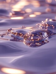 Abstract liquid surface with light reflections