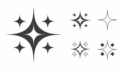 Collection of Sparkling Starburst Icons and Designs