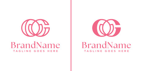 Letters OG Flower Monogram Logo, suitable for any business with OG or GO initials