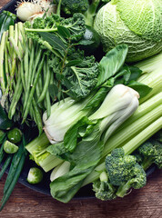 Fresh green vegetables