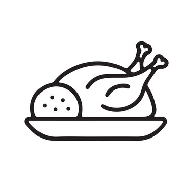 Naklejki vector illustration of a cartoon chicken