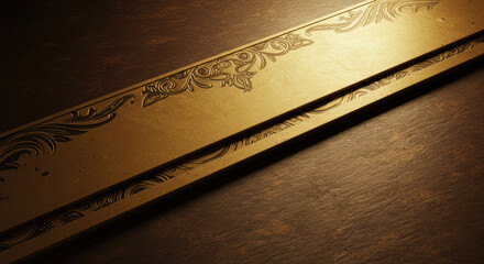 Fototapeta premium Elegant Gold and Brown Ornate Background Texture Luxury Design Element for Branding Invitation Card