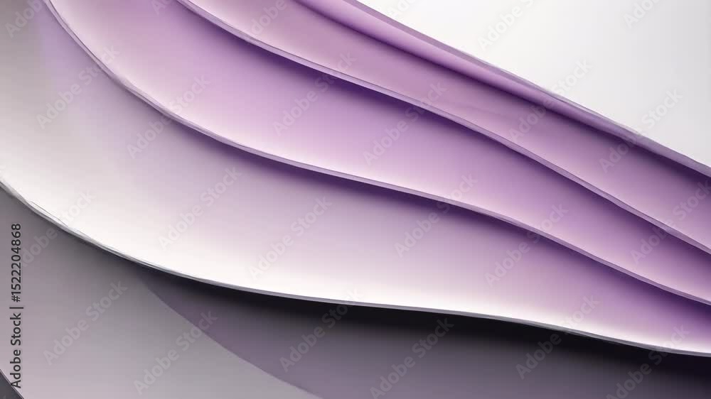 Poster elegant abstract design layered plates in soft purple tones for calming visual experience
