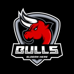 bull sports logo design