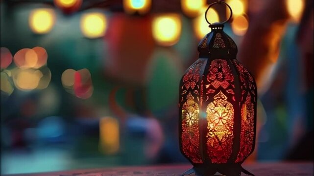 Beautiful greeting card with holiday composition for celebrate Ramadan