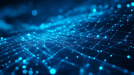 Obraz premium Abstract digital network connections representing data flow and communication