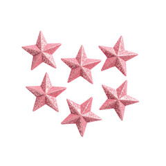 Obraz premium Pink glitter stars on festive design art rose cute on transparent background