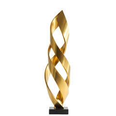 Gold Intertwined Sculpture transparent background