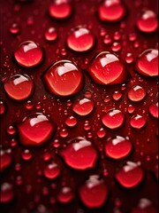 an AI Image Generator, Water Droplets on a Vibrant Pink and Blue Gradient Background
