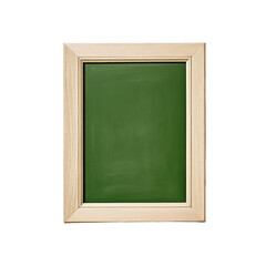 Vintage chalkboard with a wooden frame and handwritten math equations isolated on a transparent background 