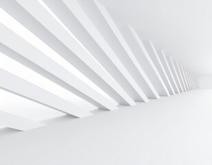 3d illustration of abstract minimal architecture background, monochromatic geometric architectural