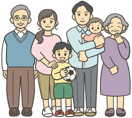 幸せな３世代家族