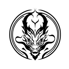 Dragon Logo Design, Chinese belief legend animal illustration