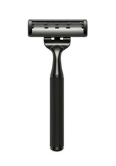 Close Up of a Metal Shaving Razor Blade with Transparent Background